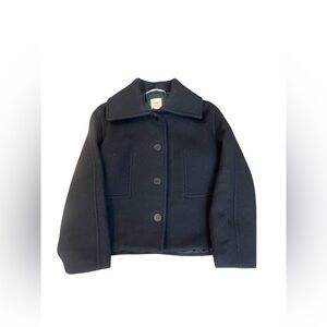 Hermes black and navy chervon pattern short coa